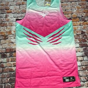 Puma Pink and Green Gradient Tank Top